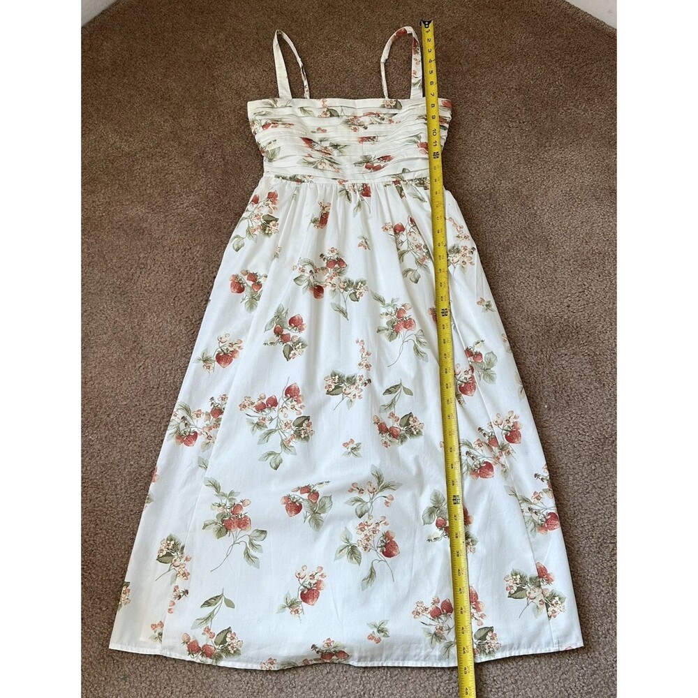 NEW Abercrombie & Fitch Women’s Emerson Poplin Midi Dress in Strawberry Print XS - Picture 9 of 16